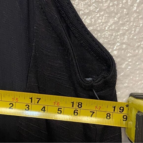 Lucky Brand boho Y2K black 100% viscose sleeveless blouse top romantic goth -M - Picture 11 of 11